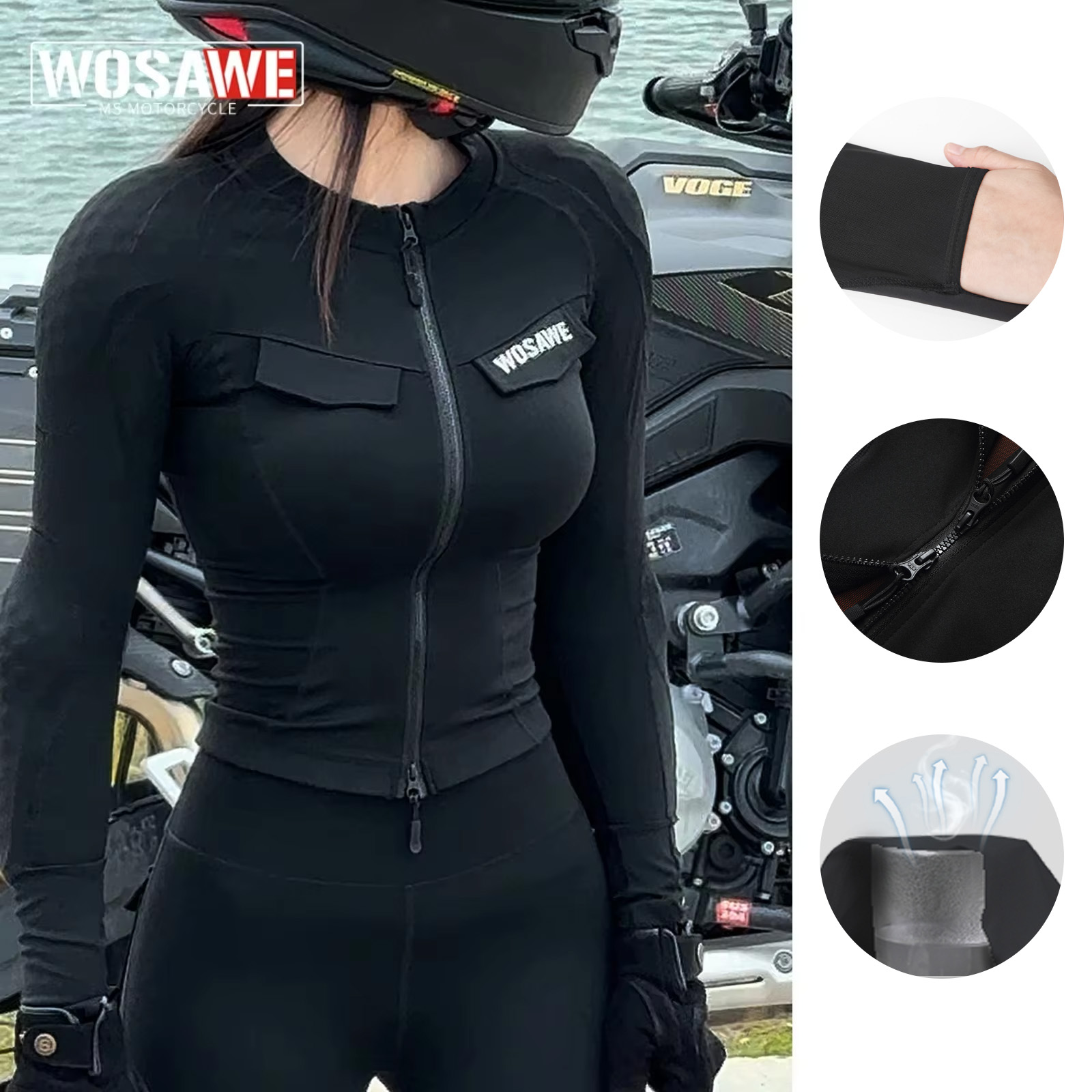 Veste de moto WOSAWE réfléchis - Outdoor Sport Jacket Women'S avis et prix