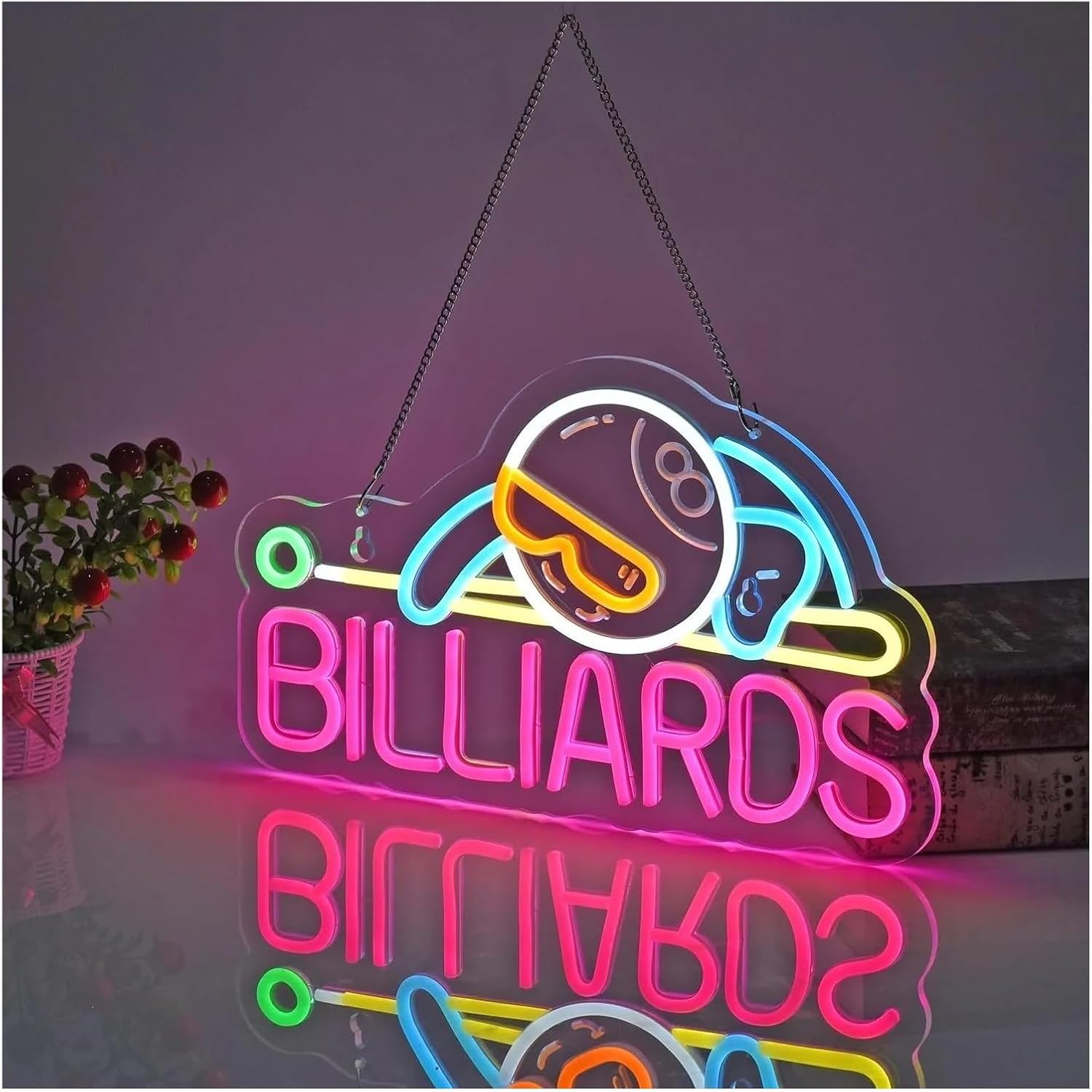 Enseigne néon LED Billard 8 Ba - Outdoor Sports Hall avis et prix